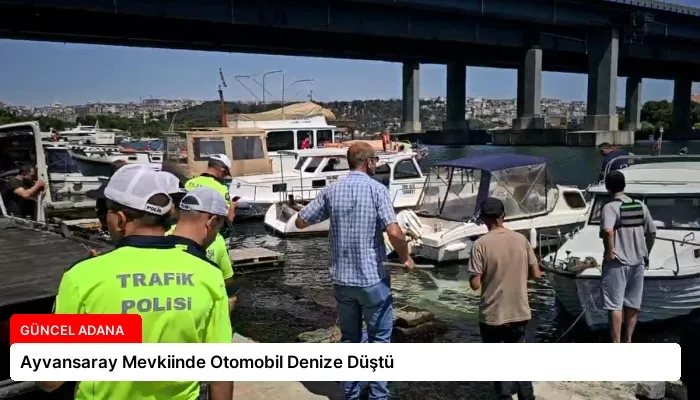 Ayvansaray Mevkiinde Otomobil Denize Düştü