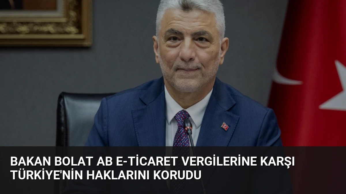 Bakan Bolat AB E-Ticaret Vergilerine Karşı Türkiye’nin Haklarını Korudu