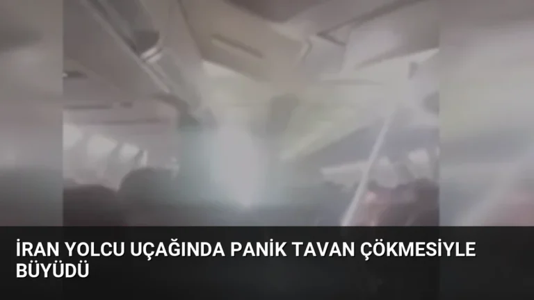 İran Yolcu Uçağında Panik Tavan Çökmesiyle Büyüdü